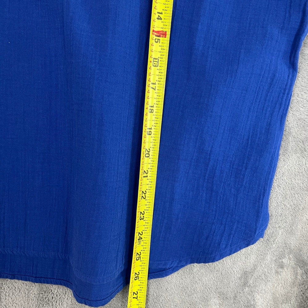 Quince 100% Organic Cotton Gauze Roll Sleeve Shirt Womens S Minimalist - Picture 5 of 9
